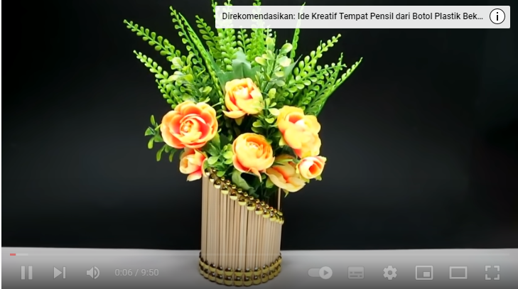 Ide Kreatif Vas bunga Cantik Dari Tusuk sate